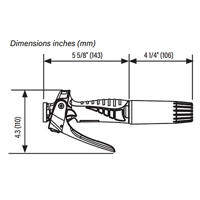 Dimensions for HighFlo Non-Metered Control Handles
